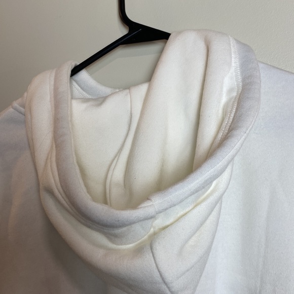 Large Women’s White Striped Fleece Quarter Zip Volcom Jacket - Picture 3 of 5